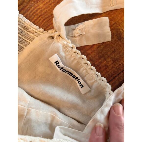 Sz 6 - Reformation Ivory Ives Dress - Picture 4 of 9